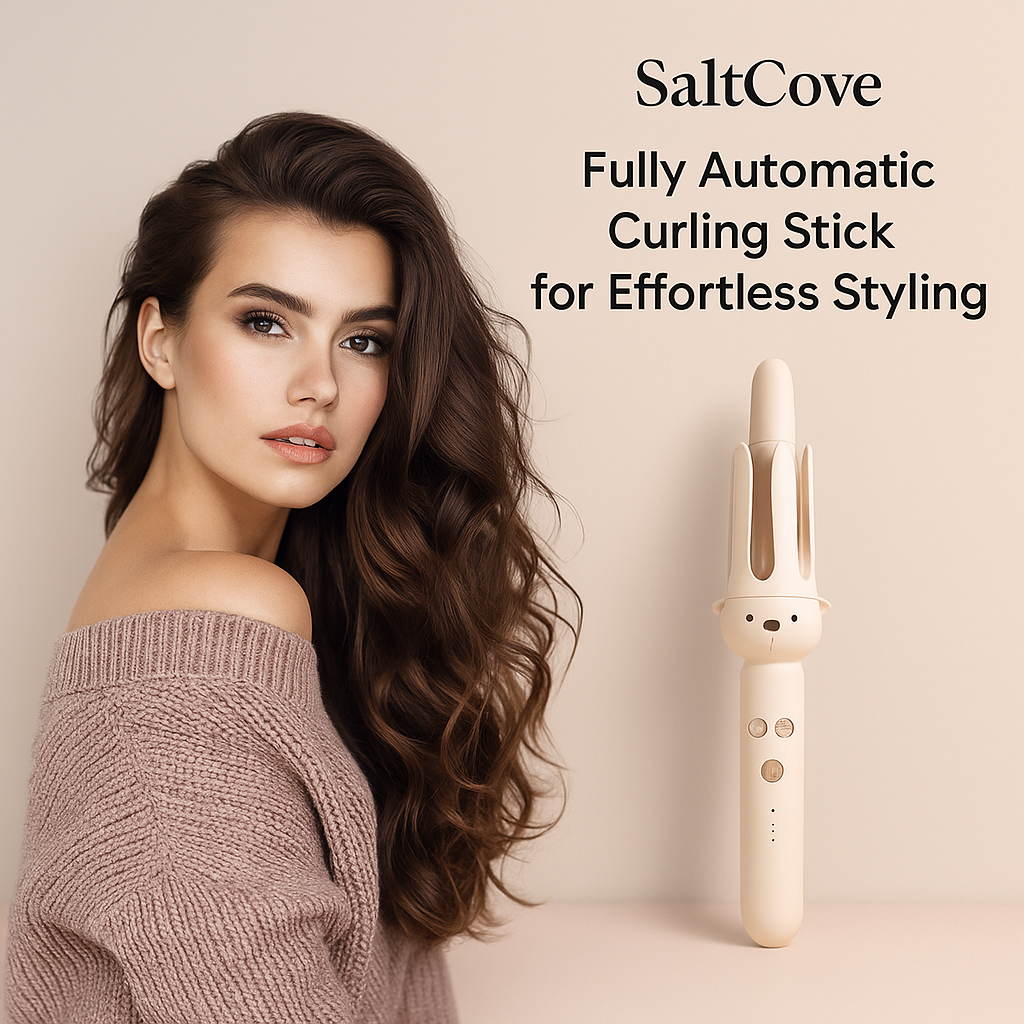 SaltCove™ AutoCurl Wand – Effortless, Damage-Free Curls